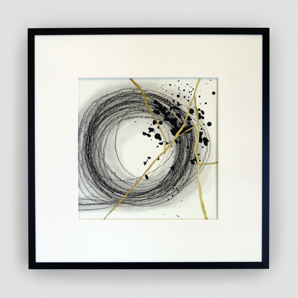 32x32cm, framed
charcoal, ink and acrylic on paper