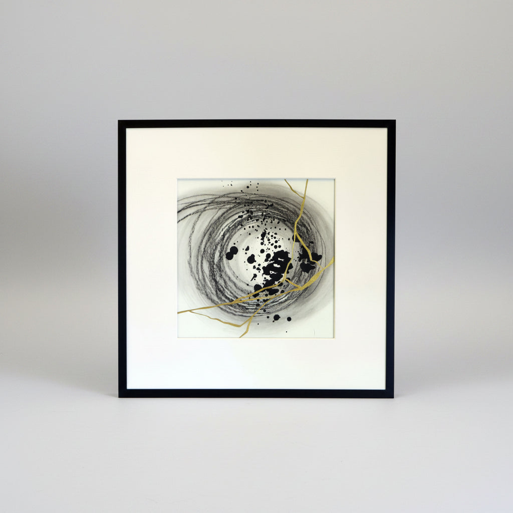 32x32cm, framed
charcoal, ink and acrylic on paper